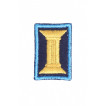 Петличные эмблемы офицерские темно-синие голубой кант с липучкой шелк