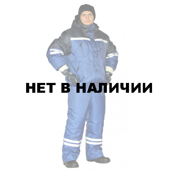 Костюм зимний СТИМ куртка/полукомб. цвет: василек/т.синий