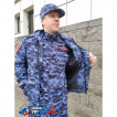 Куртка РОСГВАРДИЯ демисезонная укороченная синяя точка (мембрана микро рип-стоп/стежка 100 г)