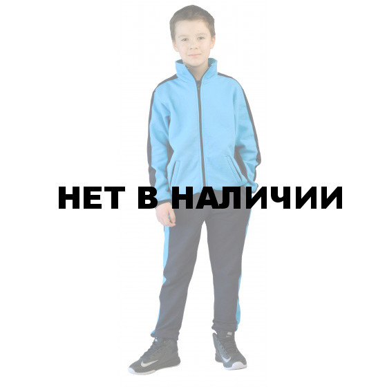 Костюм детский трикотажный ТИгР т.синий с голубым (куртка + брюки 100%х/б)