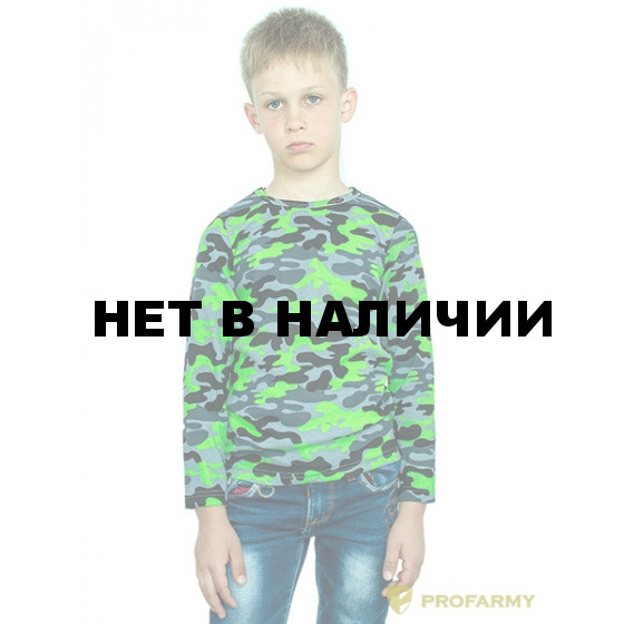 Футболка детская Green Camo длинный рукав