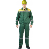 Костюм ЛЕГИОН куртка/полукомбинезон (Т.Зеленый/Желтый)