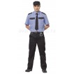 Рубашка охранника, короткий рукав, цвет серо-голубой