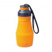 Складная силиконовая бутылка 600 мл. Оранжевый, 1546