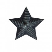 Знак различия Звезда рифлёная большая чёрная металл