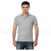 Рубашка-поло с манжетами, 200 г/м.кв., 100% хлопок (цв.светло-серый) СЗ