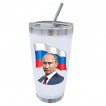 Белая термокружка президента России