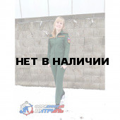 Костюм МО офисный женский НОВОГО ОБРАЗЦА, длинный рукав, зеленый рип-стоп 240\сетка
