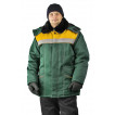 Куртка зимняя УРАЛ цвет: т.зеленый/желтый