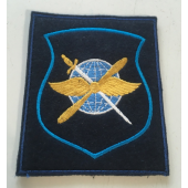 Нашивка на рукав с липучкой 800 авиабаза Чкаловский нового образца 300 приказ фон синий голубой кант вышивка шелк