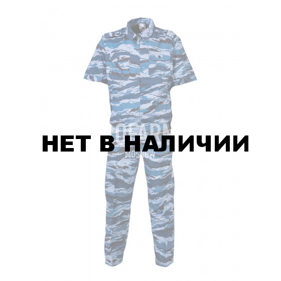 Костюм В-2 короткий рукав, на молнии (синий камыш)