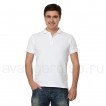 Рубашка-поло с манжетами, 200 г/м.кв., 100% хлопок (цв.белый) СЗ