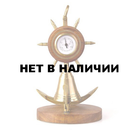 Звонок Якорь с барометром на подставке