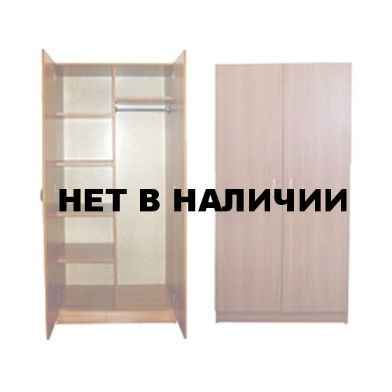 Шкаф для одежды 2-створчатый комбинированный