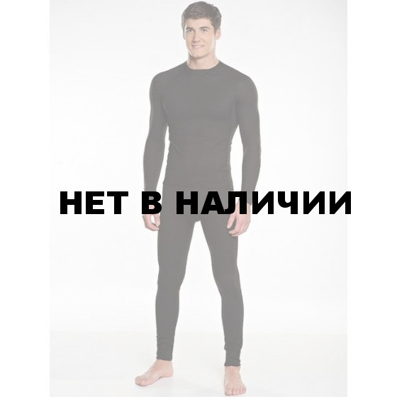 Термобельё в комплекте (фуфайка. кальсоны) EcoDry RealMan (чёрный.) 