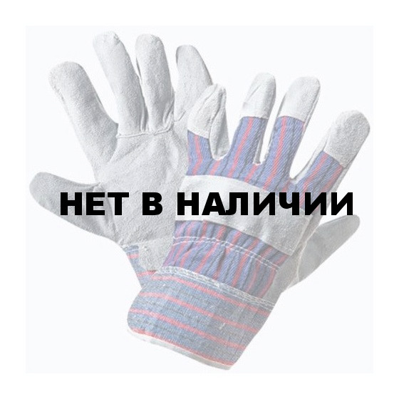 Перчатки комбинированные, ткань - спилок, тип Ангара
