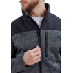 Толстовка (куртка Н23011) цвет: серый/черный, ткань: Софтшел