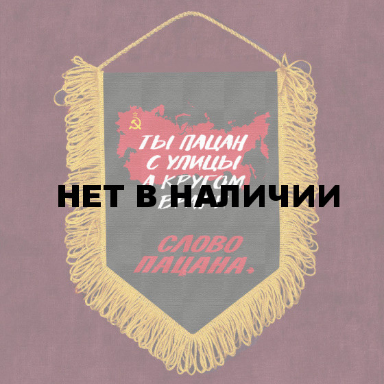 Подарочный вымпел "Ты пацан с улицы а кругом враги" Слово пацана