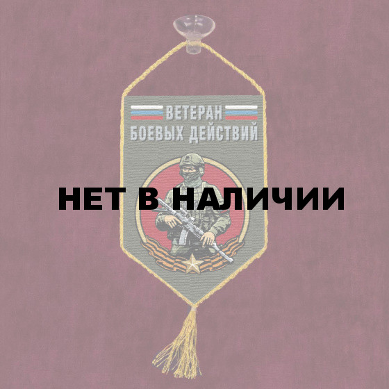 Автомобильный вымпел "Ветеран боевых действий" с бойцом