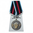 Медаль морской пехоты с мечамиУчастник СВО на Украине на подставке