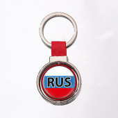 Двухсторонний брелок "RUS" (Красный)