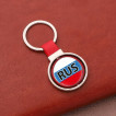 Двухсторонний брелок "RUS" (Красный)