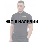 Чёрная футболка поло Охрана