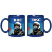 Синяя керамическая кружка ВКС