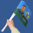 Комплект флажков ВДВ "Маргелов В.Ф" на палочке (10шт)