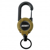 Ретрактор ARMY с карабином для телефона (Песок)