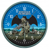 Настенные часы "Военная разведка" с бойцом