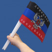 Комплект флажков "Донецкая Республика" на палочке (10шт)