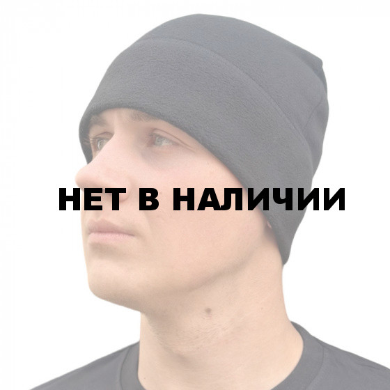 Мужская шапка из флиса (Черная)