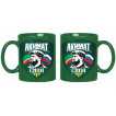 Зеленая керамическая кружка "Ахмат сила"