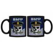 Черная керамическая кружка ВМФ