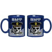 Синяя керамическая кружка "Военно-морской флот"