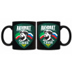 Черная керамическая кружка "Ахмат сила"