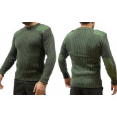 Армейский свитер вязаный оливковый