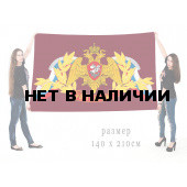 Большой флаг с эмблемой Росгвардии на краповом фоне
