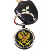 Автомобильный брелок с золотым гербом РФ