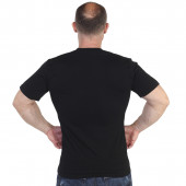 Чёрная футболка с термопринтом Отважные Zадачу Vыполнят