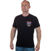 Чёрная футболка с трансфером Спецназ ГРУ