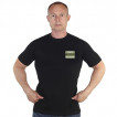 Черная футболка с термотрансфером Учите русский!