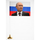 Флажок с портретом Путина на подставке