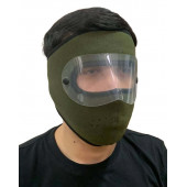 Флисовая маска хаки-олива с очками