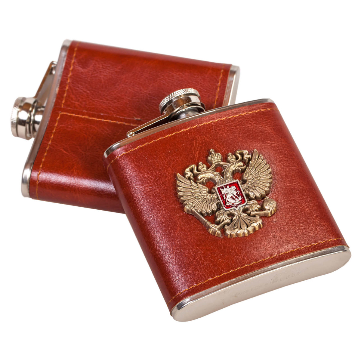 Патриотическая фляжка для спиртных напитков с гербом России. Купить ...