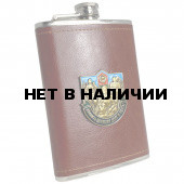 Фляжка-подарок с металлической накладкой ПВ
