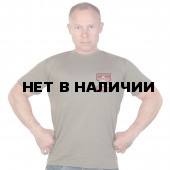 Хлопковая оливковая футболка с термонаклейкой Бахмут-Z