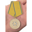Медаль МВД России За смелость во имя спасения в футляре с покрытием из флока с пластиковой крышкой