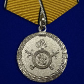 Медаль МВД За разминирование на подставке